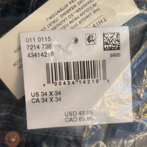 American Eagle Outfitters Men's Dark Blue Jeans - Picture 3 of 3